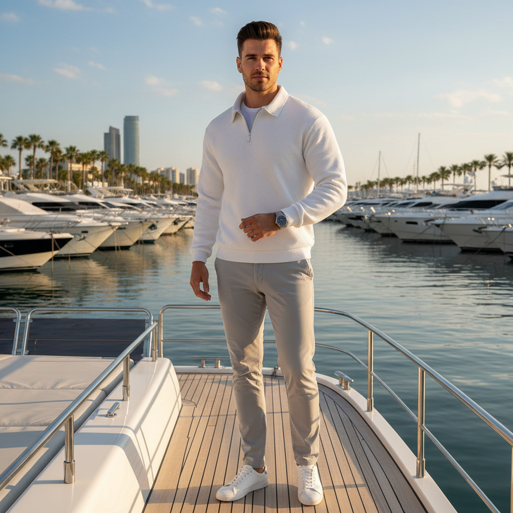 Montivre | Textured Zip-sweater