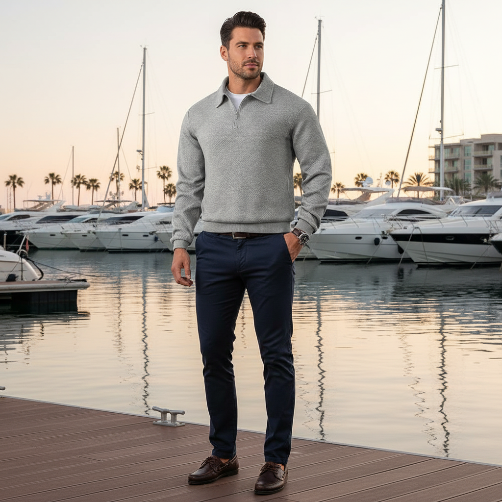 Montivre | Textured Zip-sweater